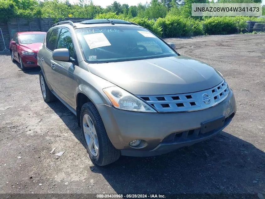 2004 Nissan Murano Sl VIN: JN8AZ08W04W341473 Lot: 39430968