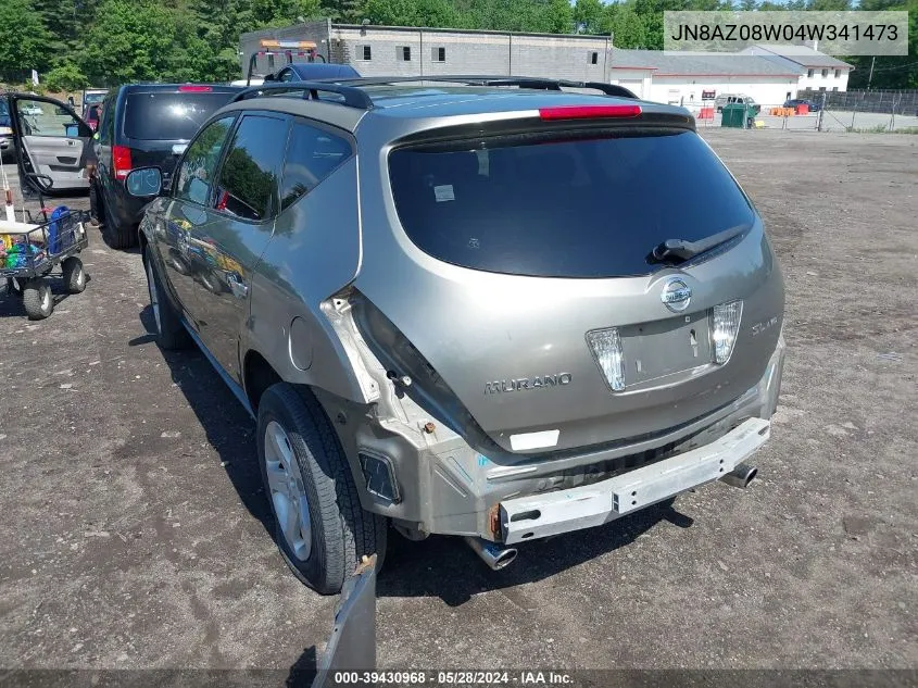 JN8AZ08W04W341473 2004 Nissan Murano Sl