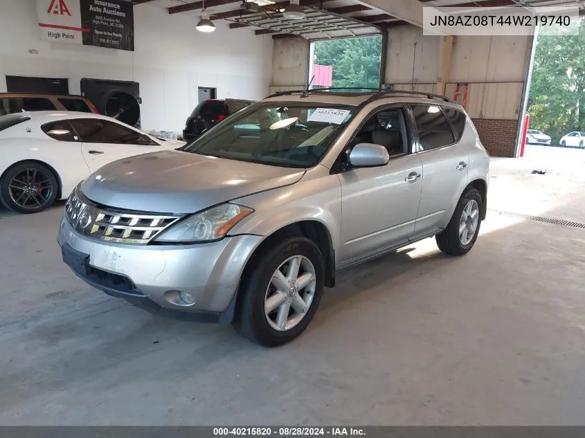 JN8AZ08T44W219740 2004 Nissan Murano Se