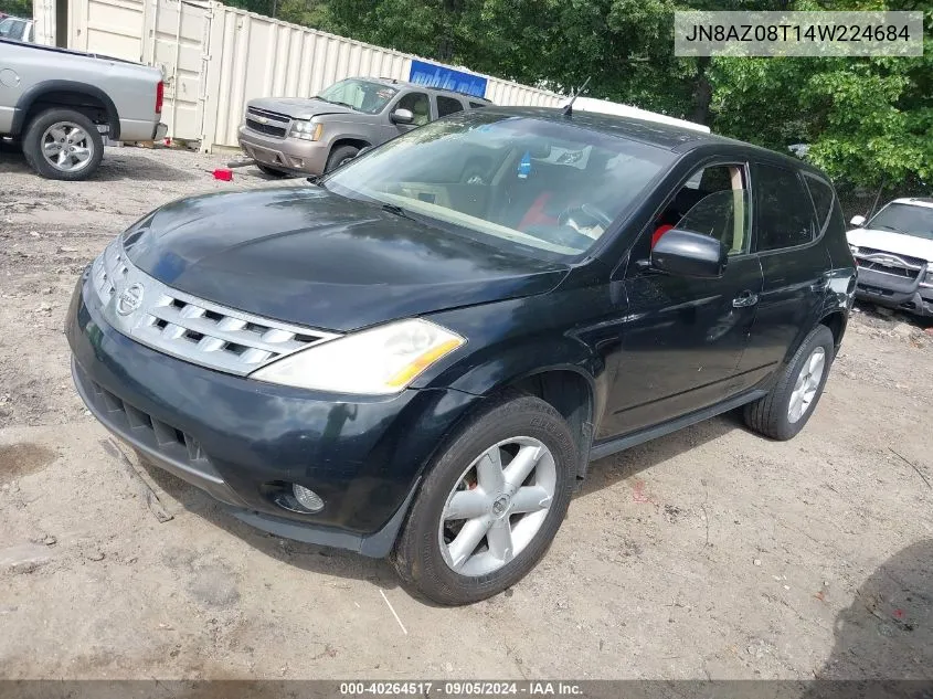 JN8AZ08T14W224684 2004 Nissan Murano Se