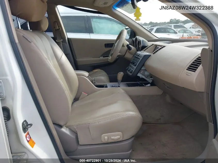 JN8AZ08W24W322388 2004 Nissan Murano Se