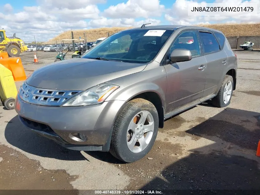 2004 Nissan Murano Sl VIN: JN8AZ08T64W201479 Lot: 40748339