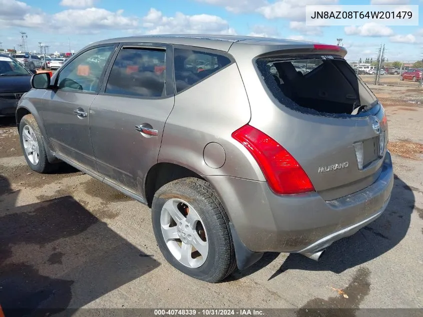 2004 Nissan Murano Sl VIN: JN8AZ08T64W201479 Lot: 40748339