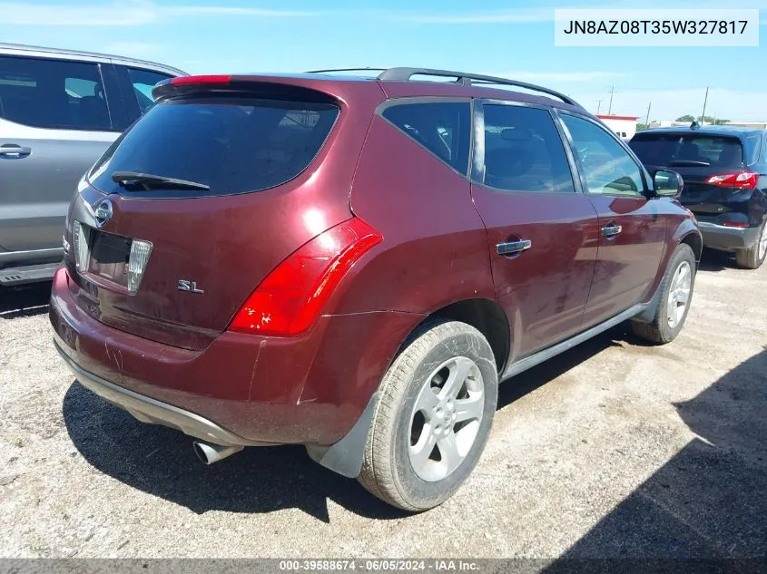 JN8AZ08T35W327817 2005 Nissan Murano Sl