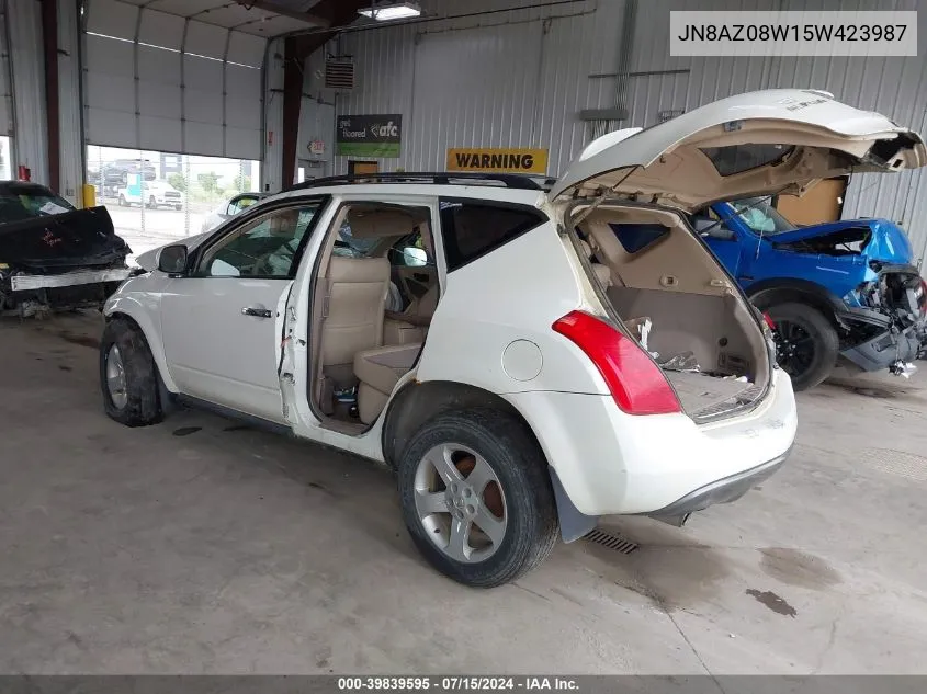 JN8AZ08W15W423987 2005 Nissan Murano Sl