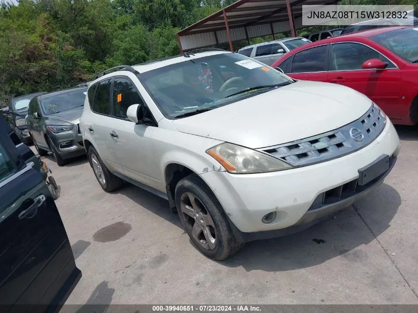 JN8AZ08T15W312832 2005 Nissan Murano Sl