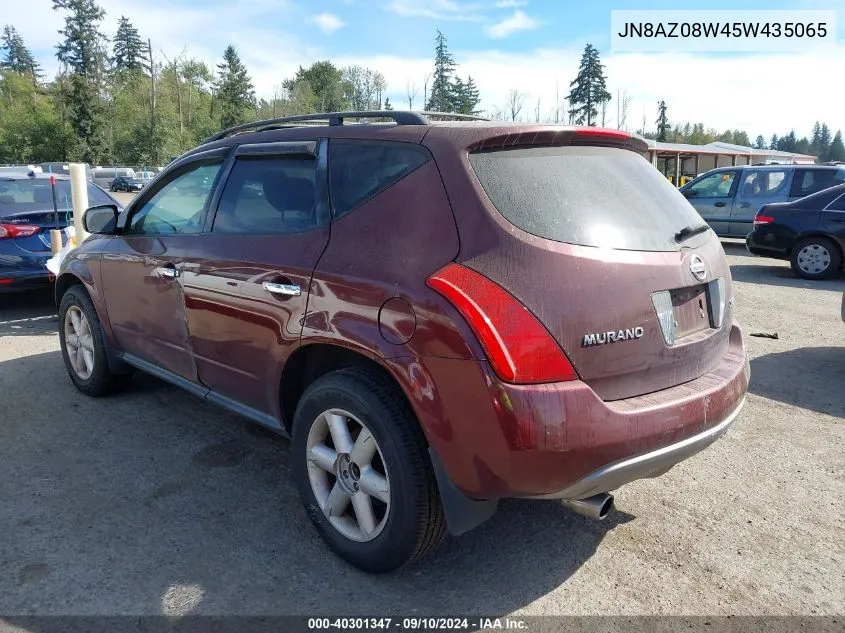 JN8AZ08W45W435065 2005 Nissan Murano Se