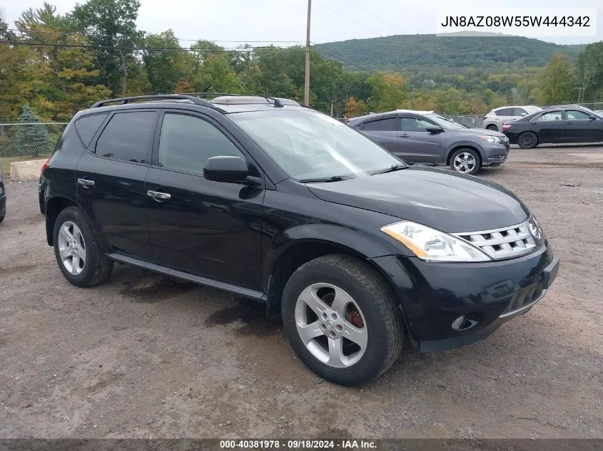 JN8AZ08W55W444342 2005 Nissan Murano Sl