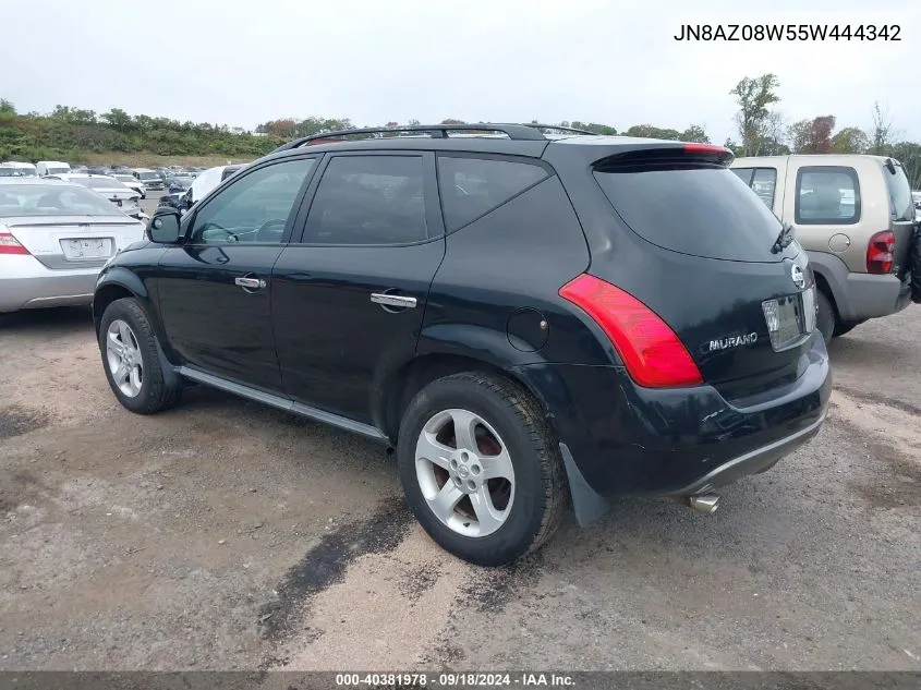 JN8AZ08W55W444342 2005 Nissan Murano Sl