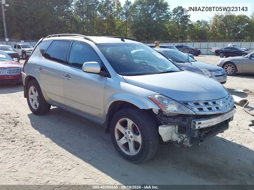 2005 Nissan Murano S VIN: JN8AZ08T05W323143 Lot: 40399558