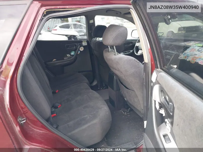 JN8AZ08W35W400940 2005 Nissan Murano Sl