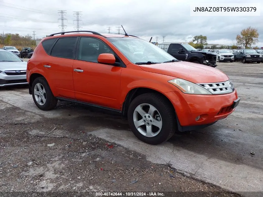 2005 Nissan Murano Sl VIN: JN8AZ08T95W330379 Lot: 40742644