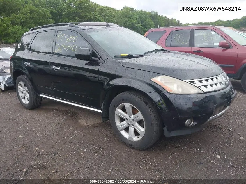 JN8AZ08WX6W548214 2006 Nissan Murano Sl