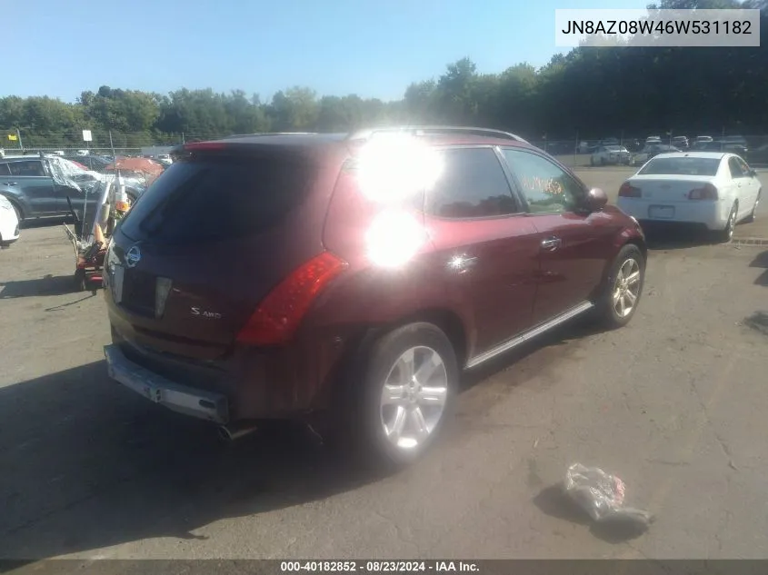 JN8AZ08W46W531182 2006 Nissan Murano S