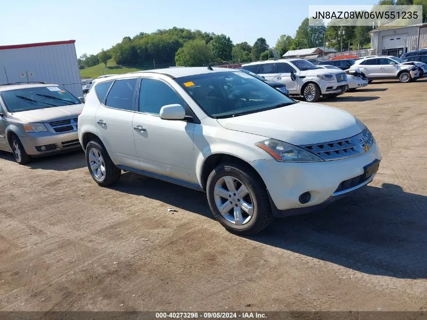 2006 Nissan Murano S VIN: JN8AZ08W06W551235 Lot: 40273298