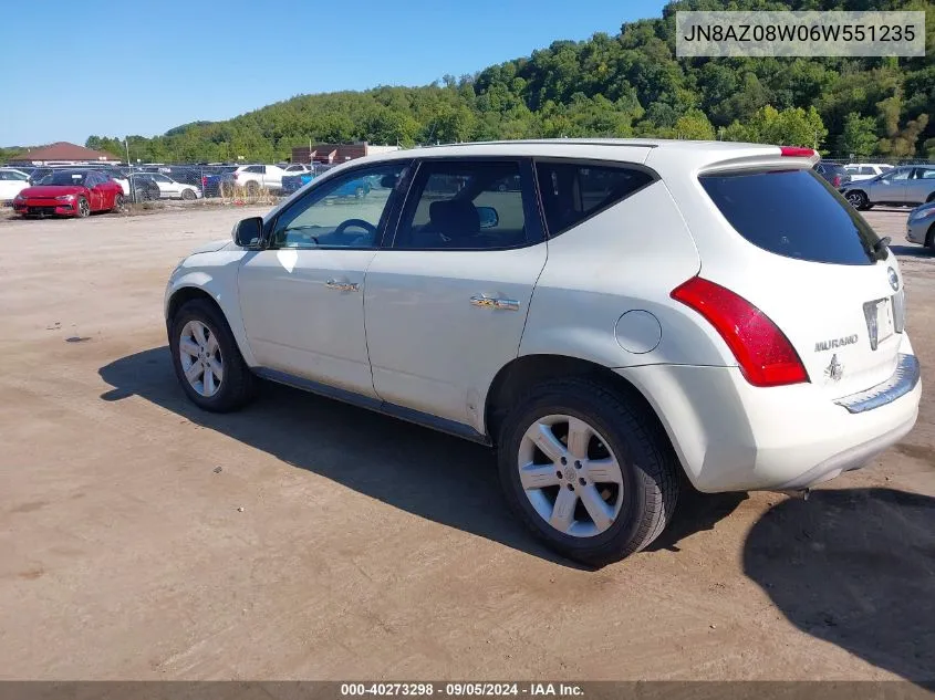 JN8AZ08W06W551235 2006 Nissan Murano S