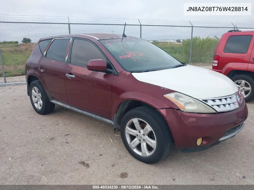 JN8AZ08T76W428814 2006 Nissan Murano S