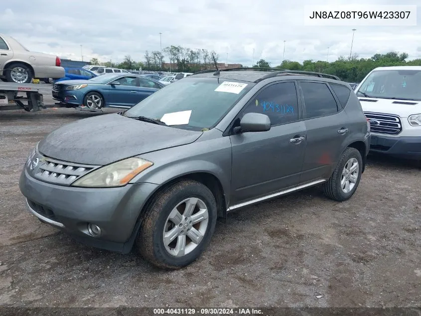 2006 Nissan Murano Sl VIN: JN8AZ08T96W423307 Lot: 40431129