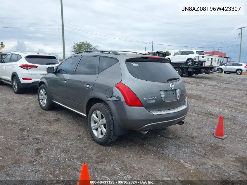 2006 Nissan Murano Sl VIN: JN8AZ08T96W423307 Lot: 40431129