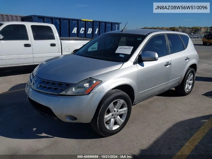 JN8AZ08W56W510096 2006 Nissan Murano S