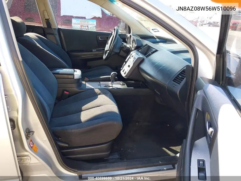 JN8AZ08W56W510096 2006 Nissan Murano S