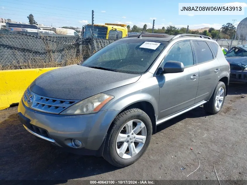 JN8AZ08W06W543913 2006 Nissan Murano Sl