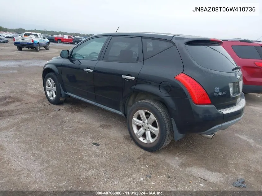 JN8AZ08T06W410736 2006 Nissan Murano S