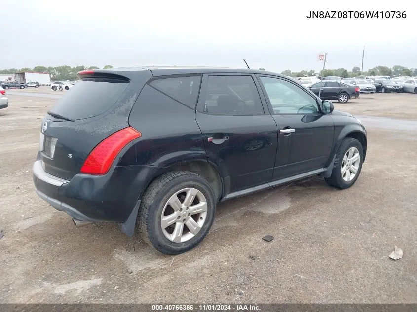 JN8AZ08T06W410736 2006 Nissan Murano S