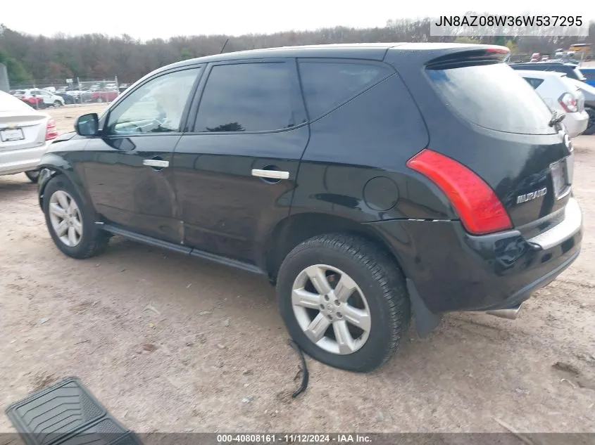 2006 Nissan Murano S VIN: JN8AZ08W36W537295 Lot: 40808161