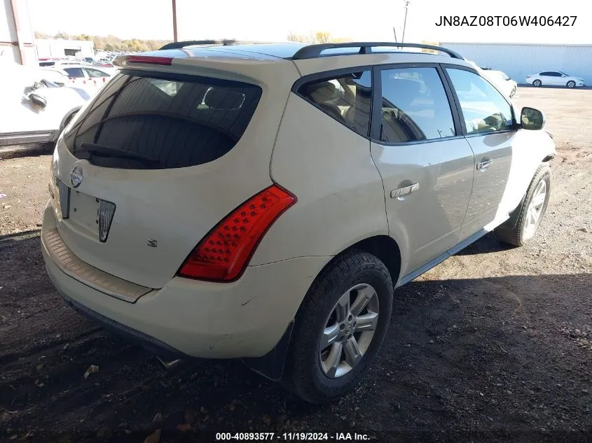 2006 Nissan Murano S VIN: JN8AZ08T06W406427 Lot: 40893577