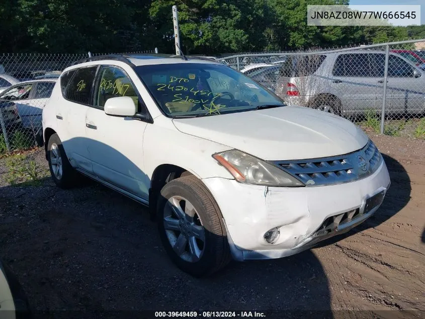 2007 Nissan Murano Sl VIN: JN8AZ08W77W666545 Lot: 39649459