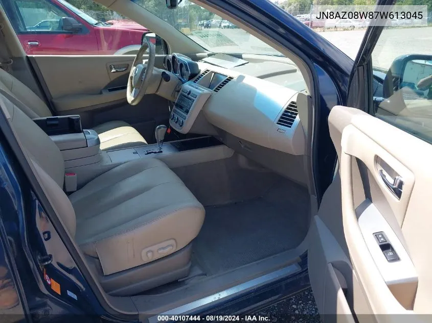 JN8AZ08W87W613045 2007 Nissan Murano Sl