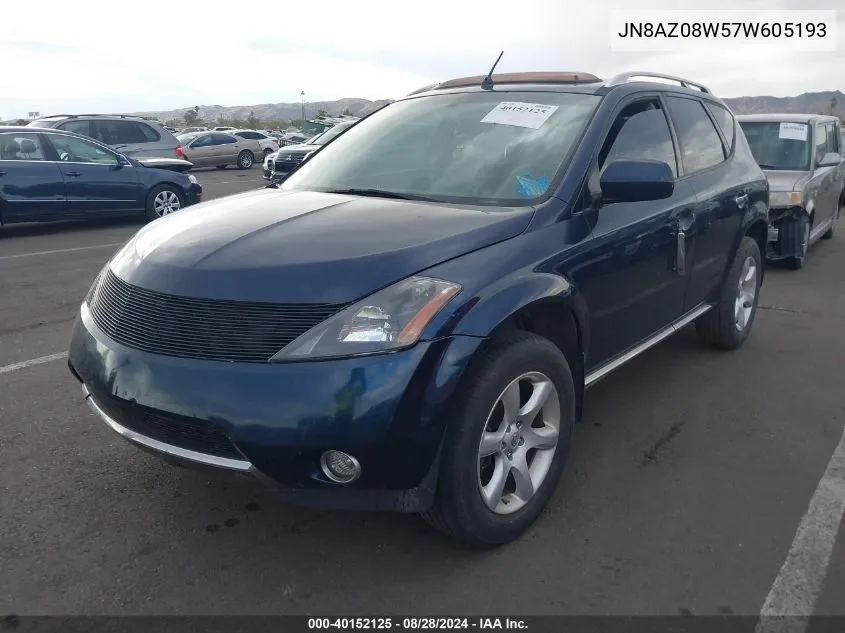 JN8AZ08W57W605193 2007 Nissan Murano Se