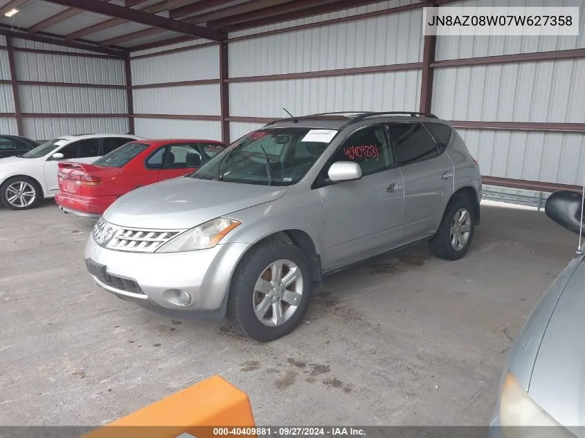 JN8AZ08W07W627358 2007 Nissan Murano Sl