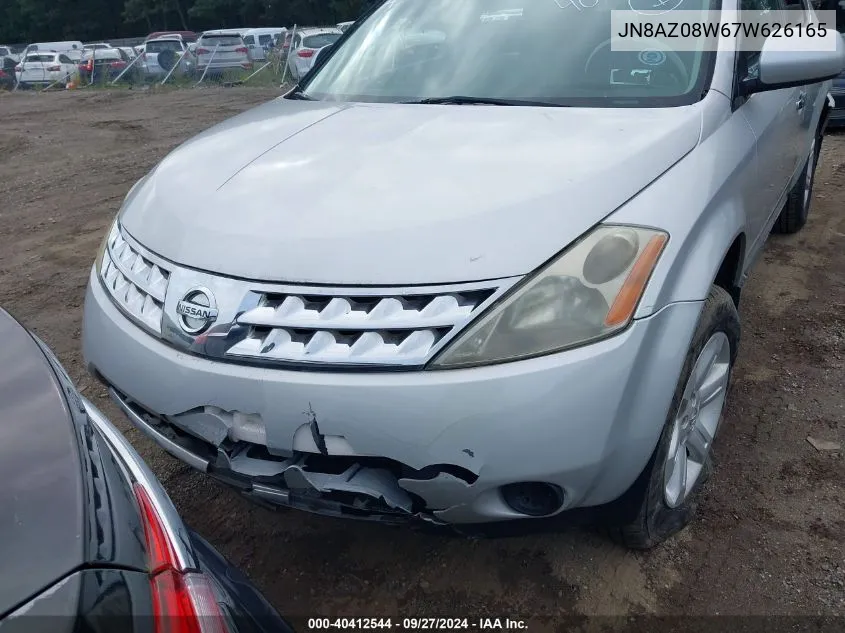 JN8AZ08W67W626165 2007 Nissan Murano S