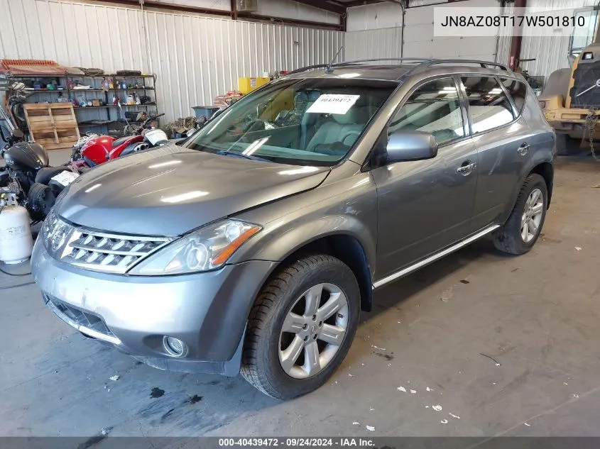 JN8AZ08T17W501810 2007 Nissan Murano Sl