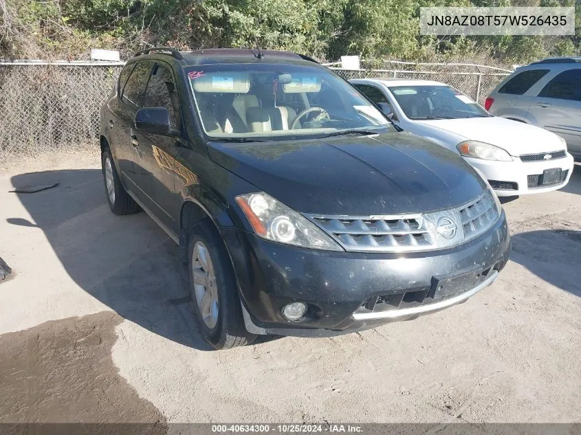 JN8AZ08T57W526435 2007 Nissan Murano Sl