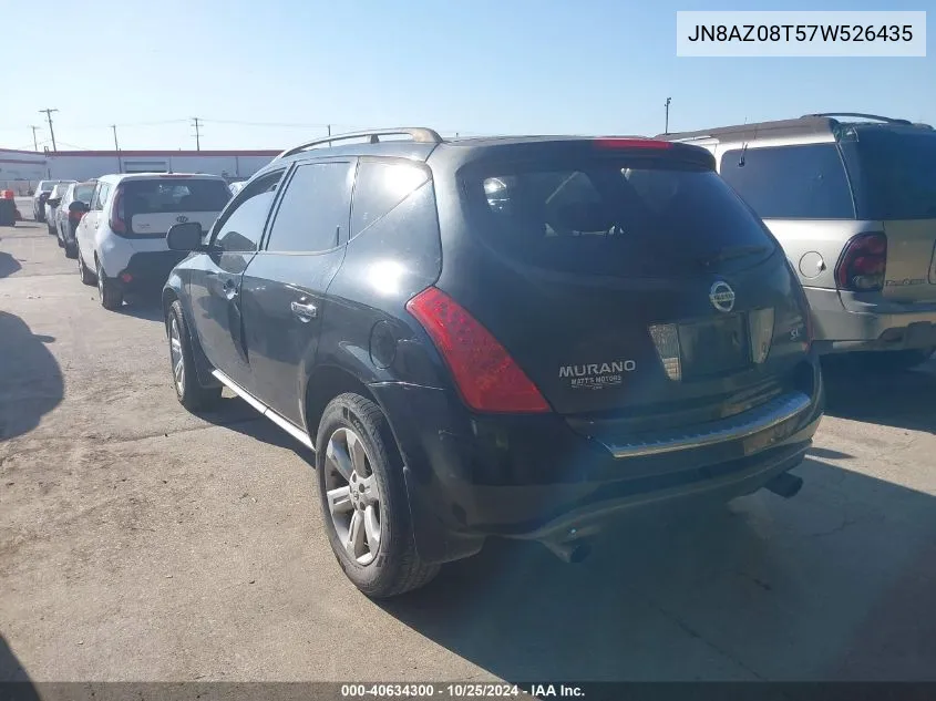 JN8AZ08T57W526435 2007 Nissan Murano Sl