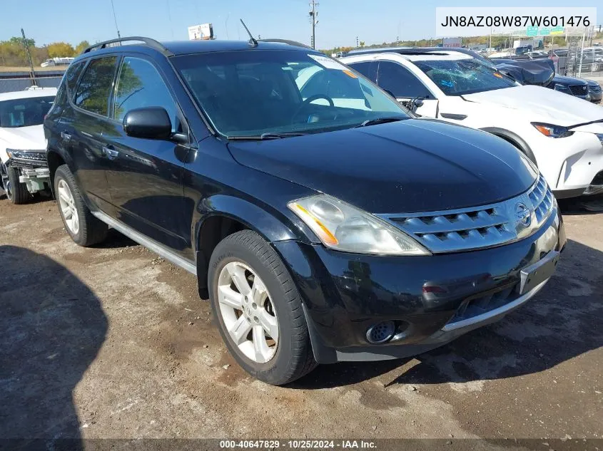 JN8AZ08W87W601476 2007 Nissan Murano S