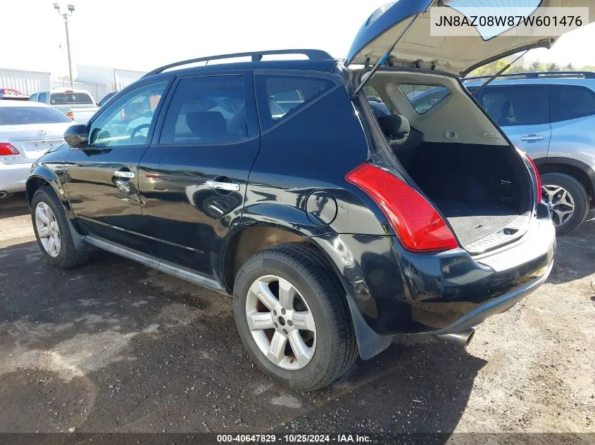 JN8AZ08W87W601476 2007 Nissan Murano S