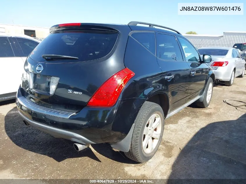 JN8AZ08W87W601476 2007 Nissan Murano S