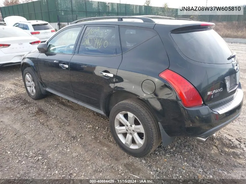 2007 Nissan Murano S VIN: JN8AZ08W37W605810 Lot: 40884425