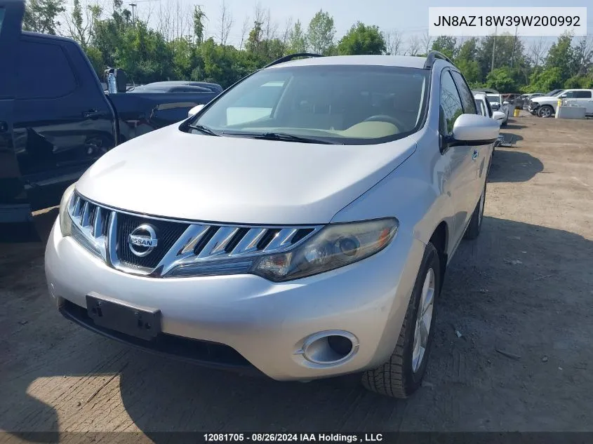 JN8AZ18W39W200992 2009 Nissan Murano S/Sl/Le