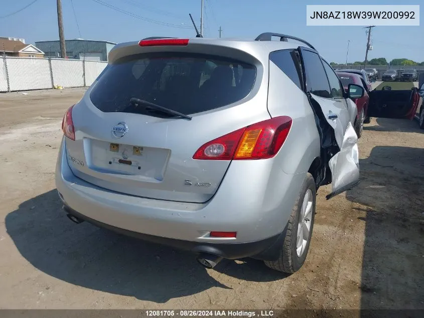 JN8AZ18W39W200992 2009 Nissan Murano S/Sl/Le