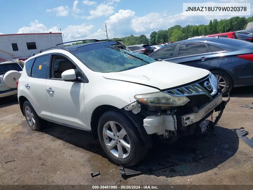 JN8AZ18U79W020378 2009 Nissan Murano Sl