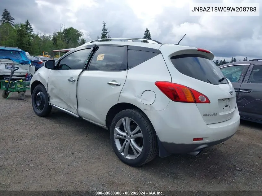 2009 Nissan Murano Le VIN: JN8AZ18W09W208788 Lot: 39530305