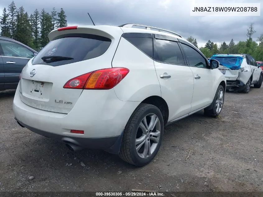 2009 Nissan Murano Le VIN: JN8AZ18W09W208788 Lot: 39530305