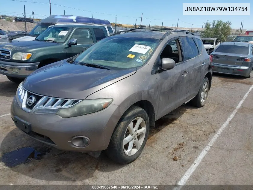 2009 Nissan Murano Sl VIN: JN8AZ18W79W134754 Lot: 39657540