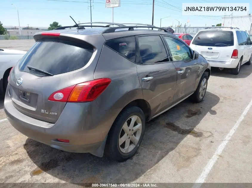 2009 Nissan Murano Sl VIN: JN8AZ18W79W134754 Lot: 39657540