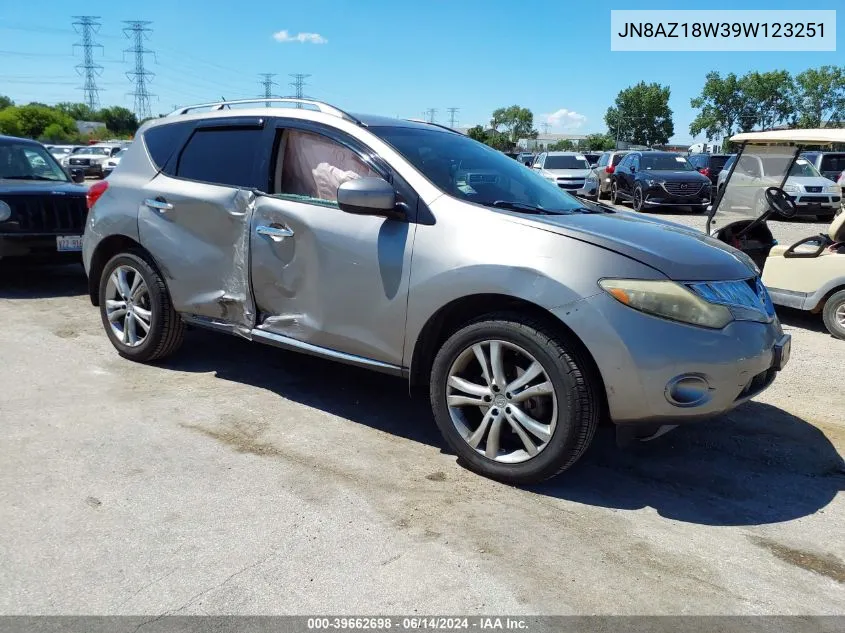 2009 Nissan Murano Le VIN: JN8AZ18W39W123251 Lot: 39662698